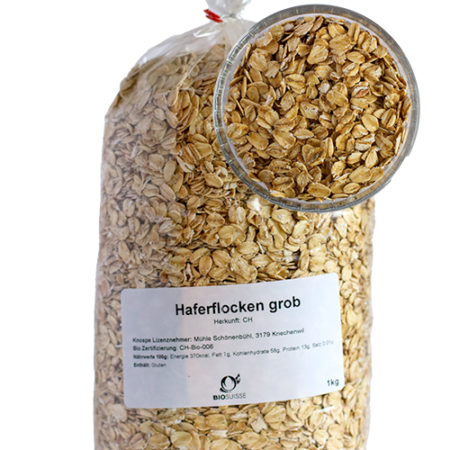 Bio Knospe Haferflocken grob CH