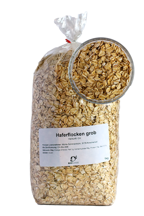 Bio Knospe Haferflocken grob CH